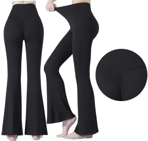 legginsy dzwony-czarne